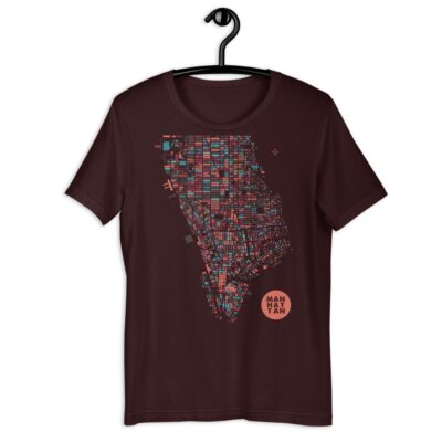 MANHATTAN CORAL – Camiseta de manga corta unisex