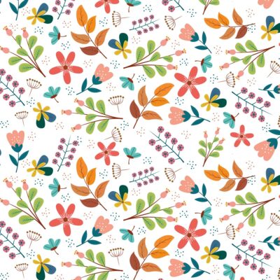 Estampado floral Infantil – Papel pintado o Vinilo