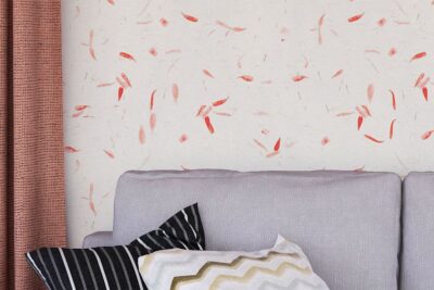Papel de arroz con pétalos rojos – Papel Pintado