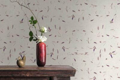 Papel de arroz con pétalos violetas – Papel Pintado