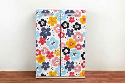 Diseño escandinavo de flores – Vinilo para muebles