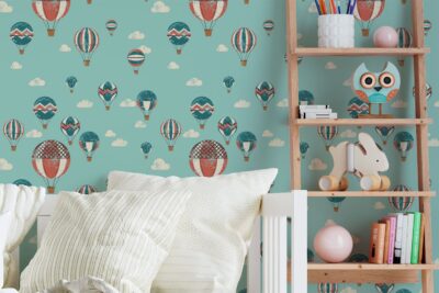 Globos Aerostáticos Vintage – Papel pintado o Vinilo