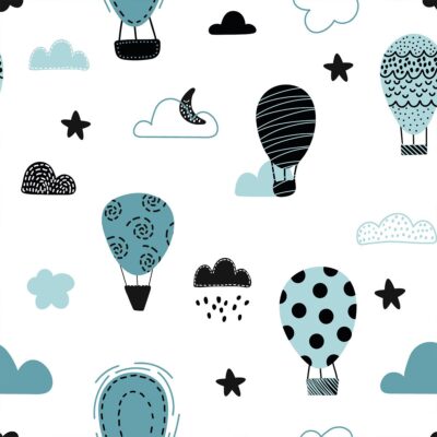 Globos Aerostáticos diseño escandinavo – Papel pintado o Vinilo