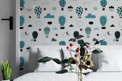 Globos Aerostáticos diseño escandinavo – Papel pintado o Vinilo