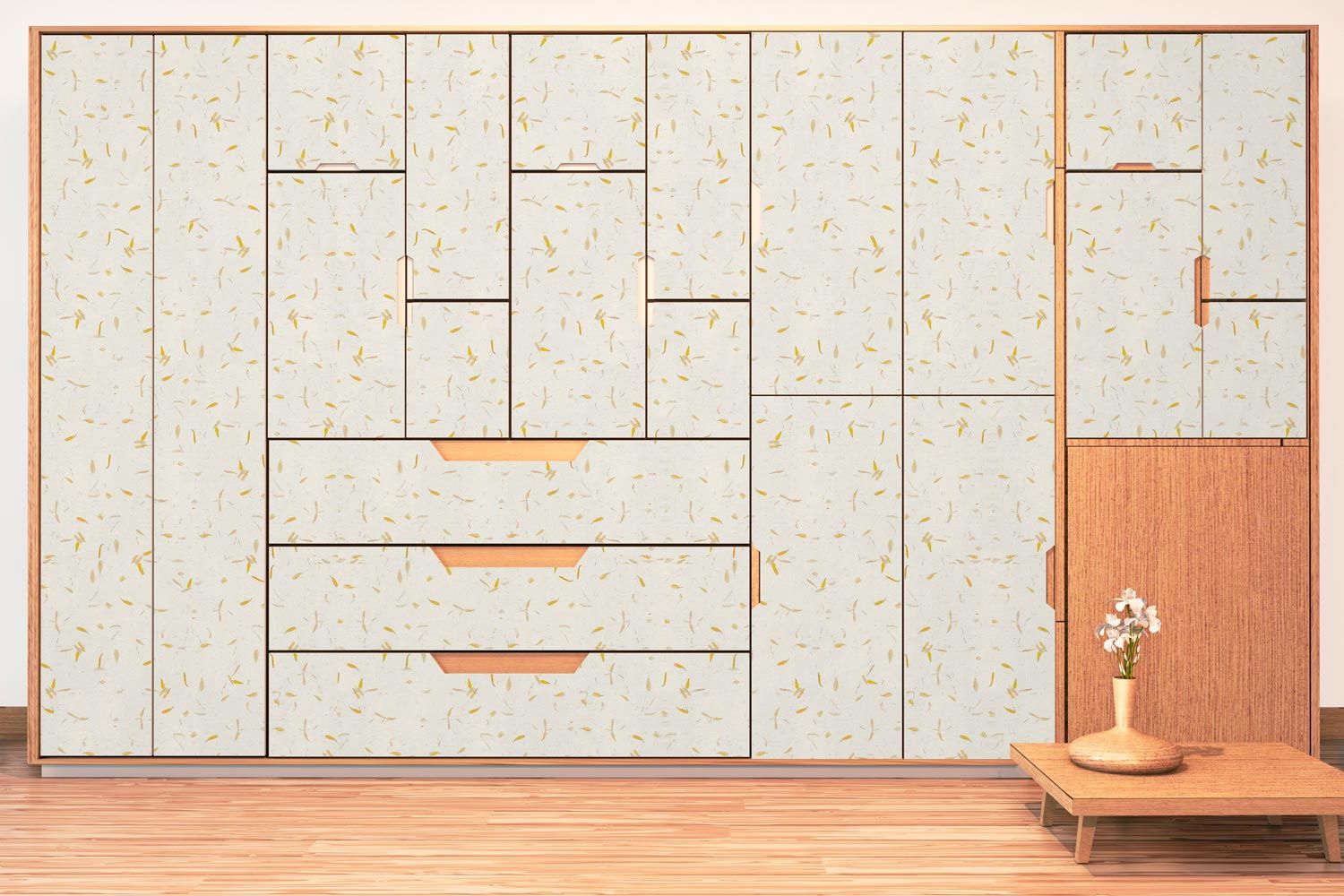 Papel de arroz con pétalos amarillos - Vinilo para muebles - Imagen 5