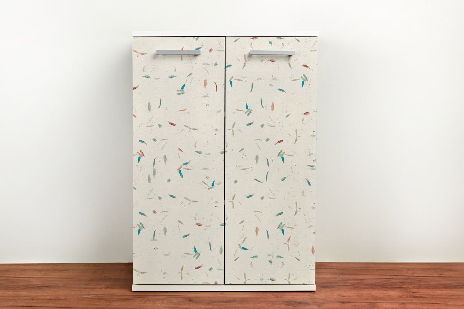 Papel de arroz con pétalos azul y marrón - Vinilo para muebles - Imagen 3