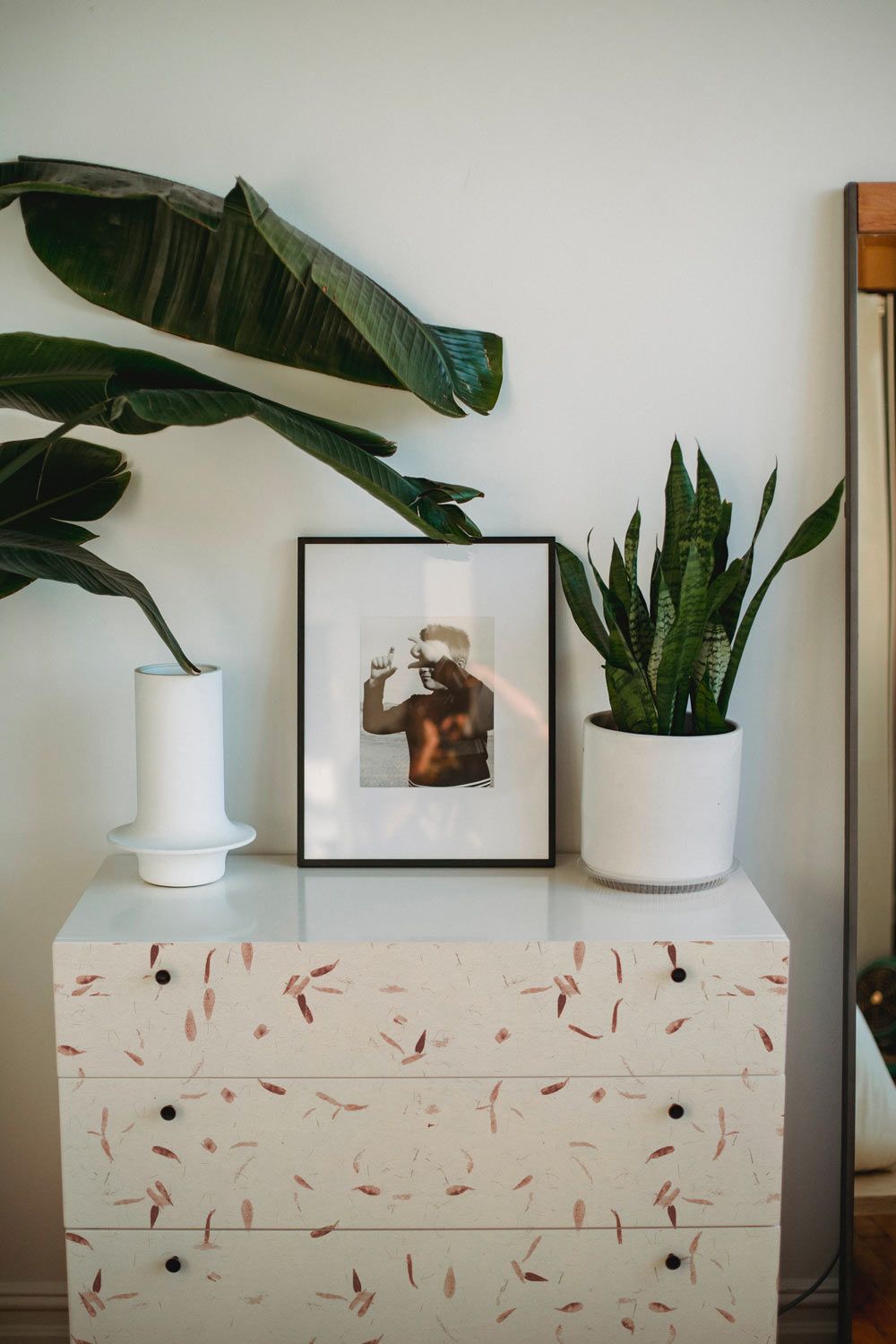 Papel de arroz con pétalos marrones - Vinilo para muebles - Imagen 3