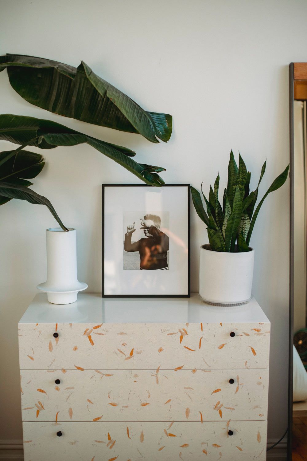 Papel de arroz con pétalos naranjas - Vinilo para muebles - Imagen 4