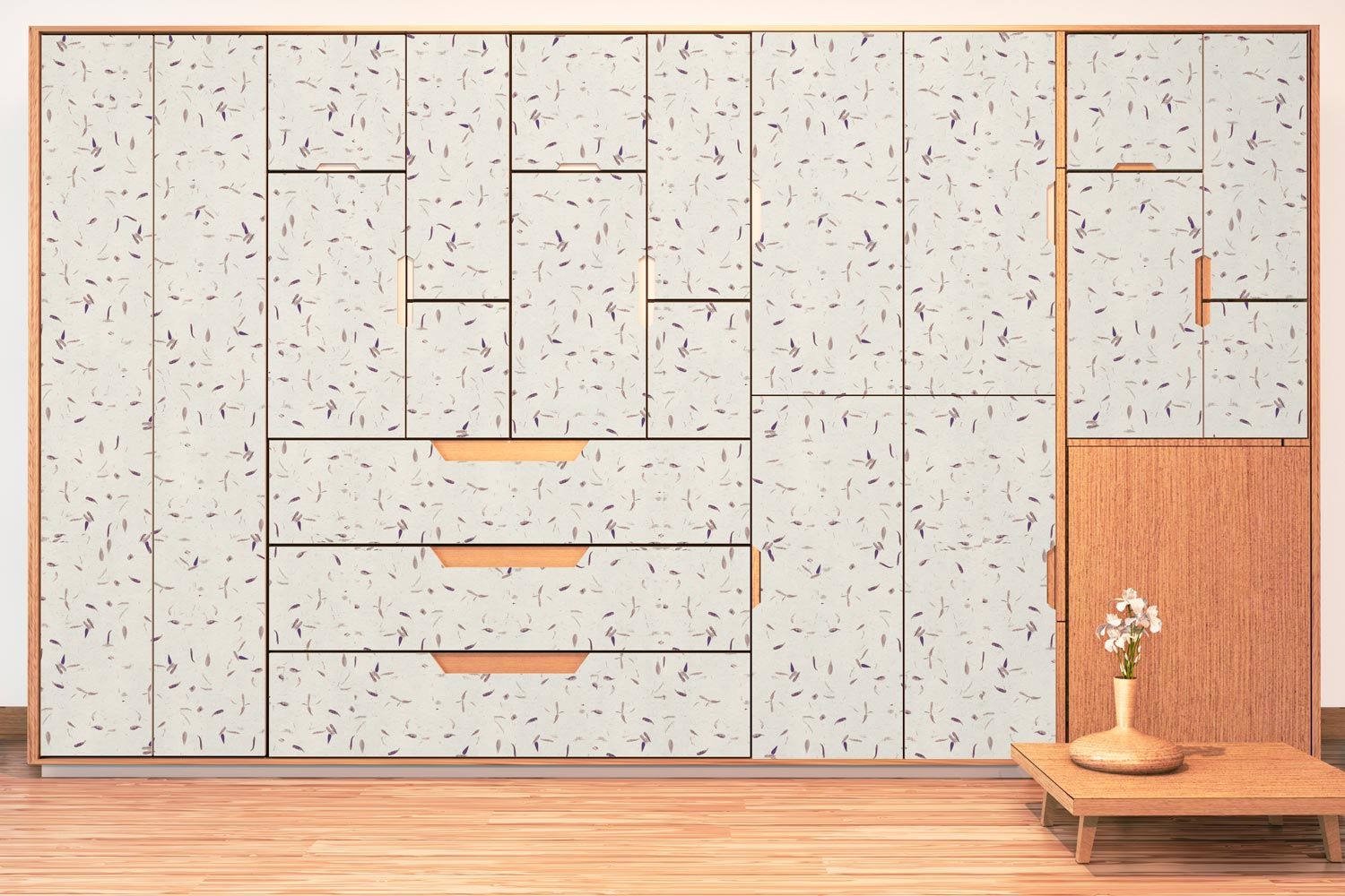 Papel de arroz con pétalos violetas - Vinilo para muebles - Image 4
