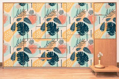 Flores tropicales a todo color – Vinilo para muebles
